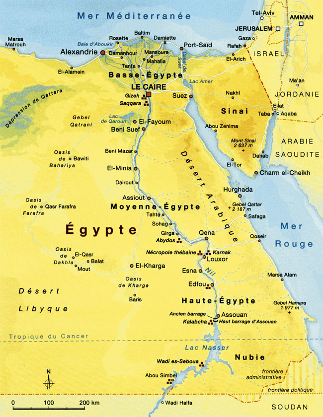 carte egypte